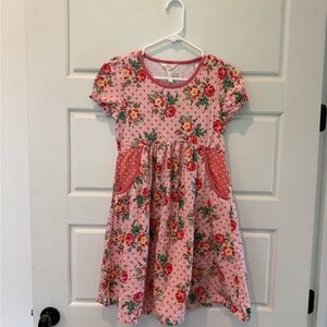Matilda Jane Orange and Pink Smocked Sundress